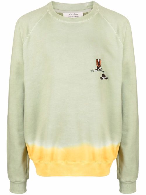 Logo tie-dye sweatshirt - Green