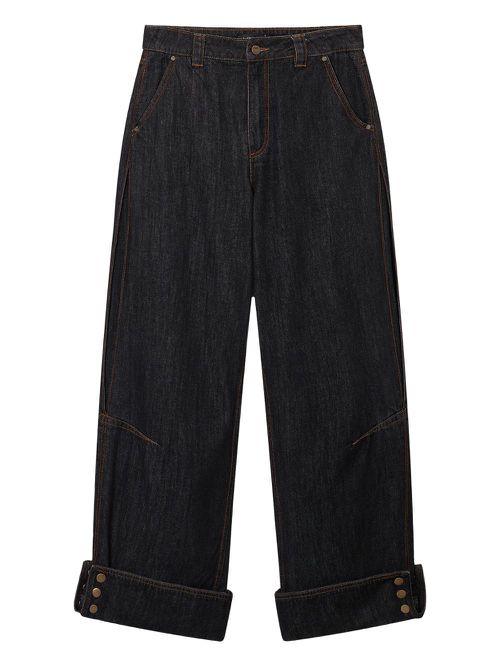 Tout a coup turn-up hem jeans - Black