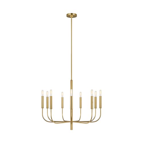 Visual Comfort Studio Brianna 9-Light Chandelier in Burnished Brass by Ellen Degenere
