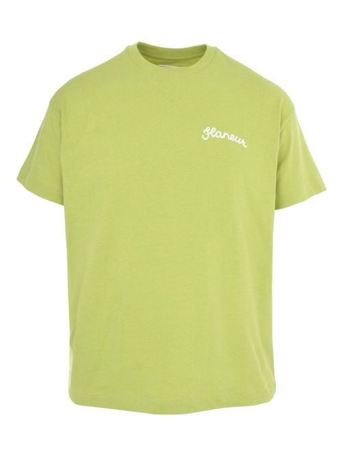 Embroidered cotton T-shirt - Green