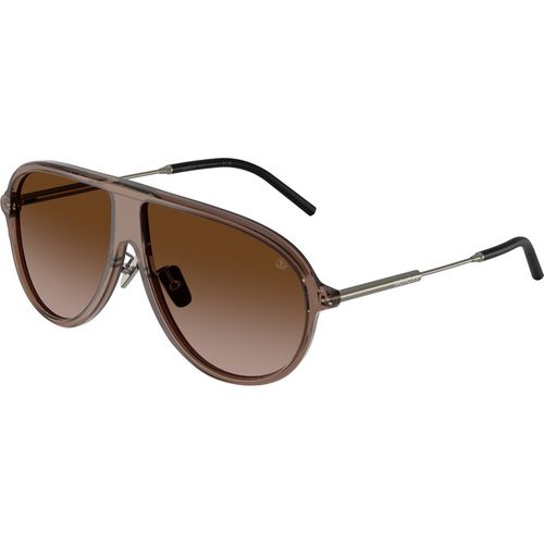 Moncler Unisex Moncler ME6009 GLYDE 301813 Gafas de sol Acetato Marrón Marrón Piloto Normal Matizado