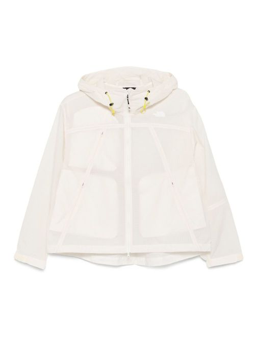 Hooded zip-up windbreaker jacket - Neutrals