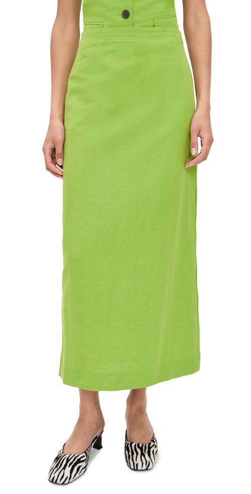 Mia Linen Mix Skirt Apple