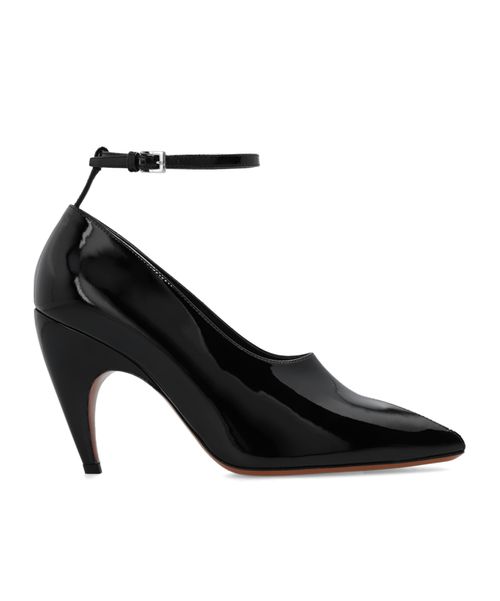 Shark 90mm patent-leather pumps