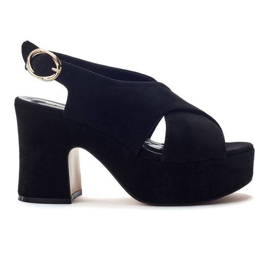 Moda In Pelle 'nakara' Alcantara New Sandals In Black