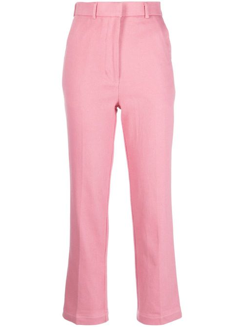 Slim-cut cropped trousers - Pink