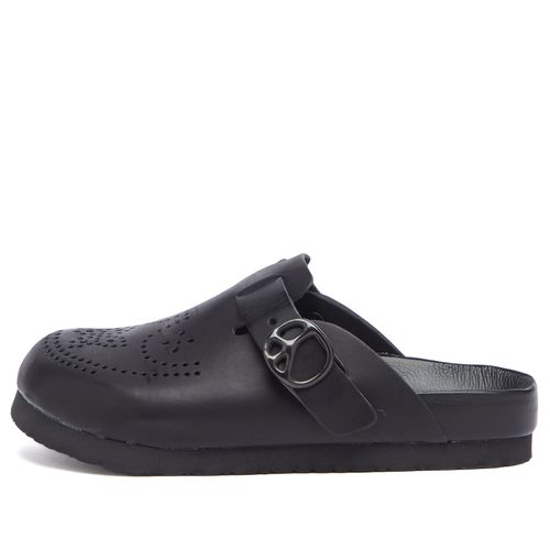 Women's Cowhide Clog Sandal in Black