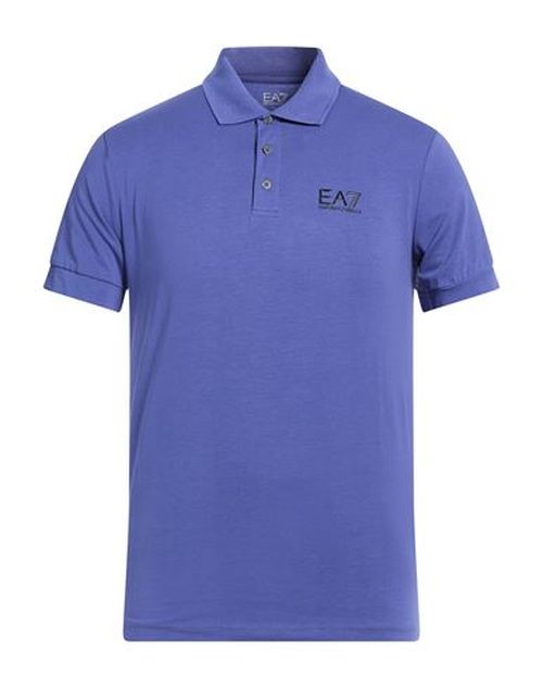 Man Polo shirt Purple Size L Cotton, Elastane