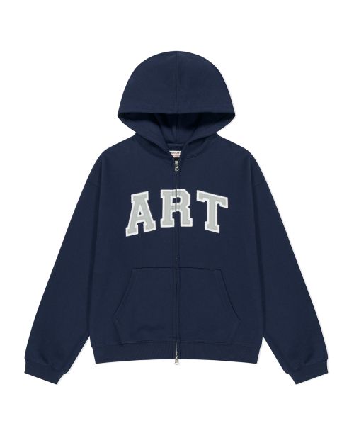ART APPLIQUE HOODIE ZIP UP