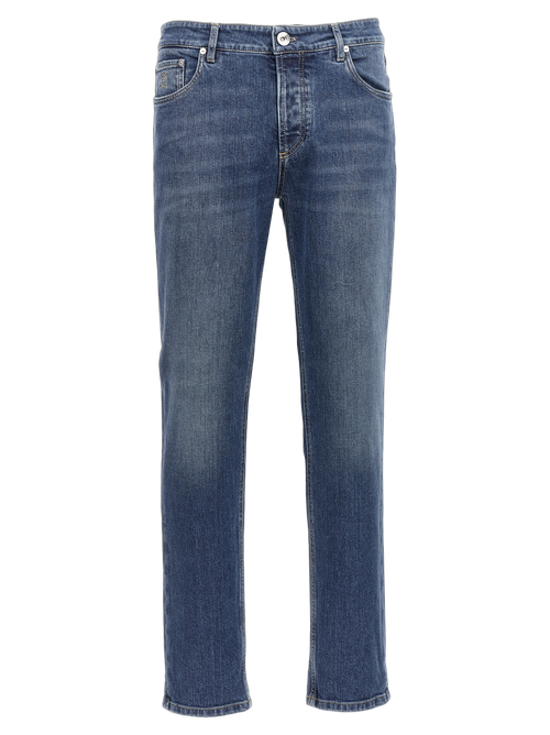 Cotton Slim Fit Jeans — Blue