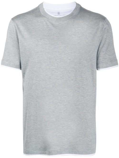 Layered-effect T-shirt - Grey