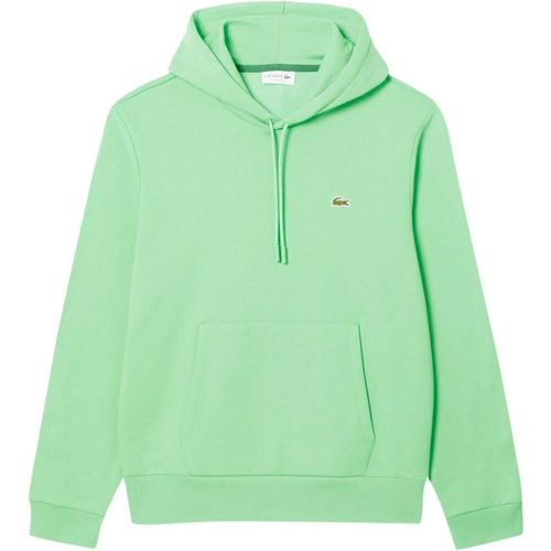 Lacoste Mens Cotton Fleece Hoodie in Green - Mediu