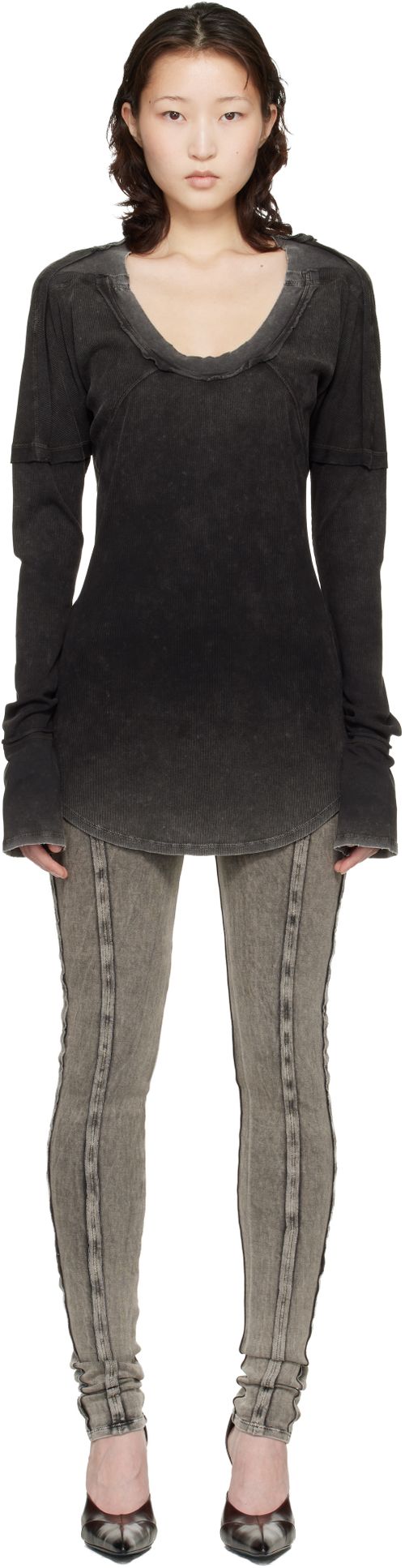 Black Bellona Tunic Minidress