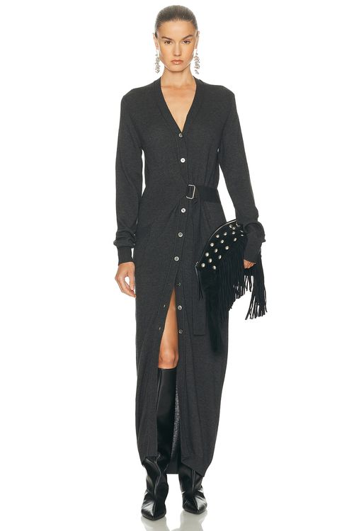Isabel Marant Constance Sweater Dress in Anthracite - Charcoal. 42 also