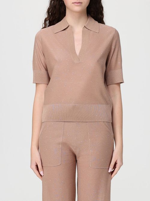 Polo Shirt Woman color Beige