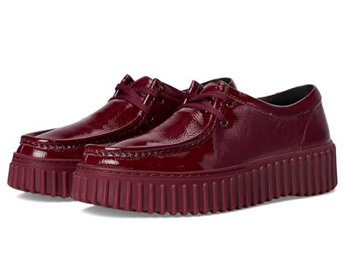 Clarks Womens Torhill Bee Burgundy Patent Leather