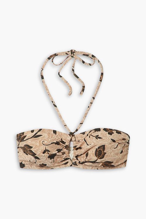 Ulla Johnson - Formentara printed halterneck bikini top - Neutral - XS
