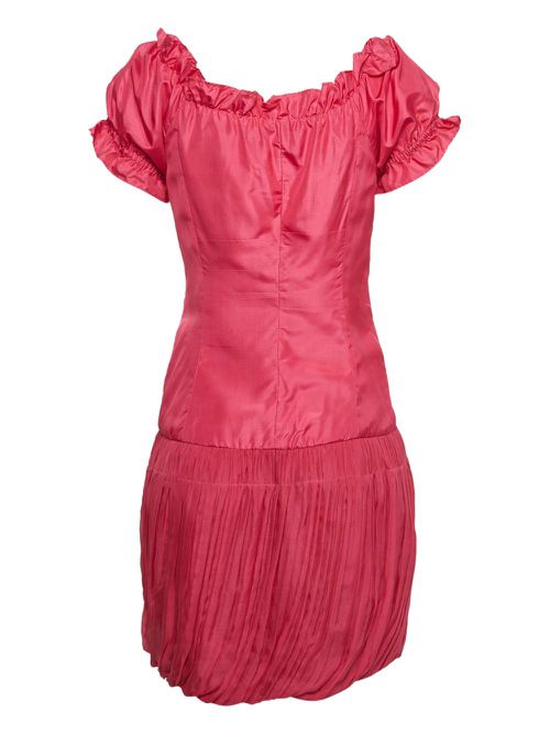 Ruffled off-the-shoulder dress - Pink