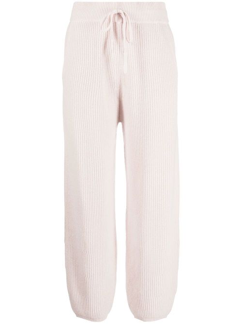 Recycled cashmere knit joggers - Pink