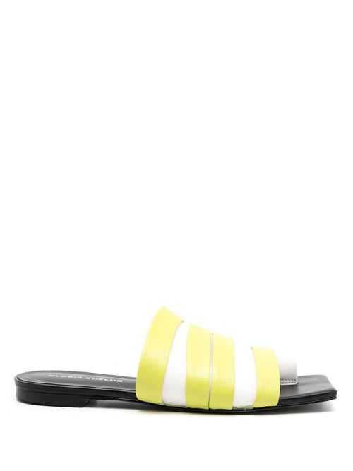 Flat strappy-design sandals - Green