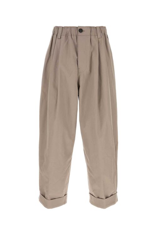 Cotton Woven Trousers — Beige