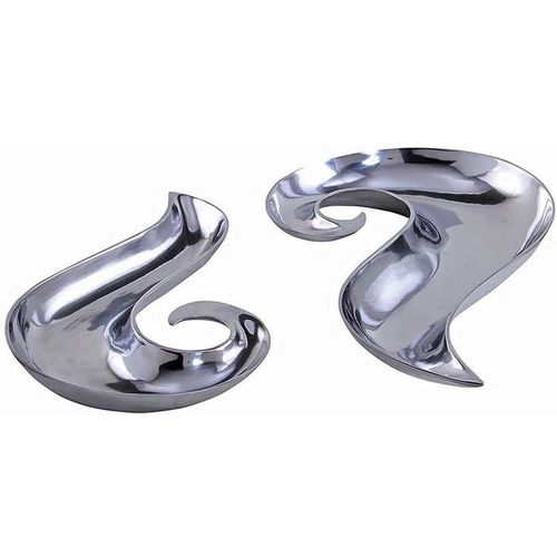 Set of Two Beautiful Swirls Decorative Aluminium Bowl / Dish