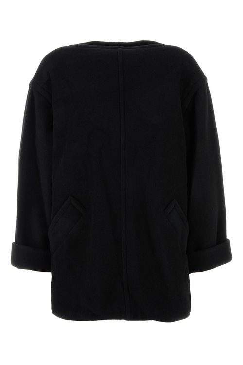 Black wool blend oversize sweater