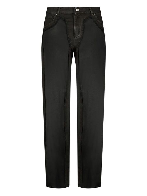Frayed-detailing jeans - Black