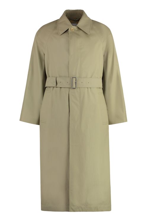 Cotton Trench with Waist Belt Trench Coat — Beige