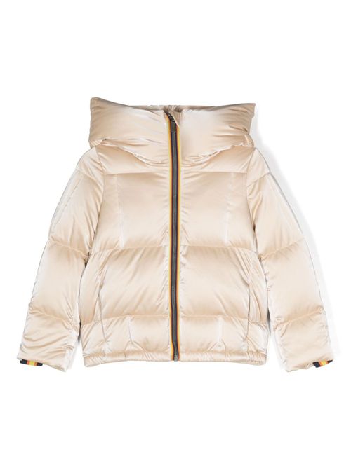 Zip-up hooded down jacket - Neutrals