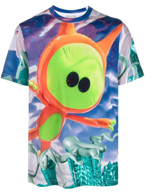 Marpi-print organic cotton T-shirt - Green