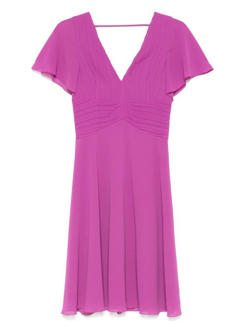 Pleated mini dress - Purple