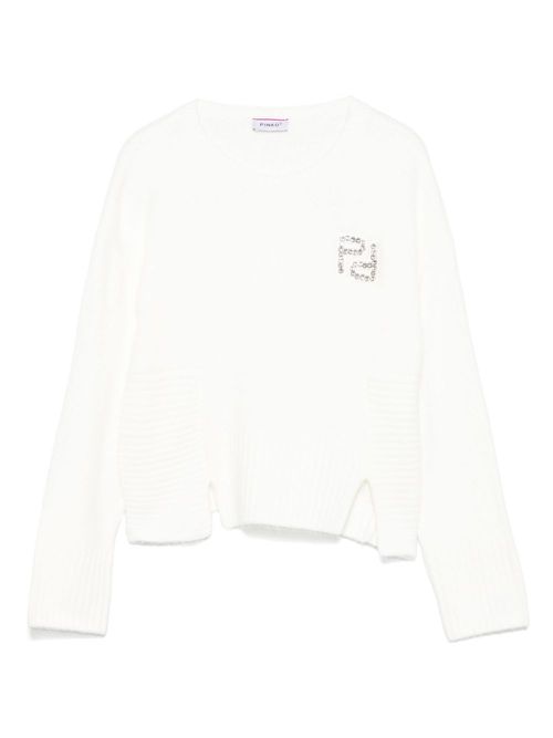Logo-embellished sweater - White
