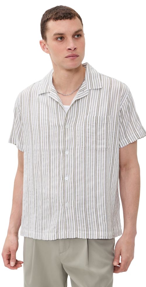 Evans Woven Top Moss Green Multi