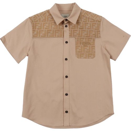 Fendi Jr Camicia Eavy Gabardine