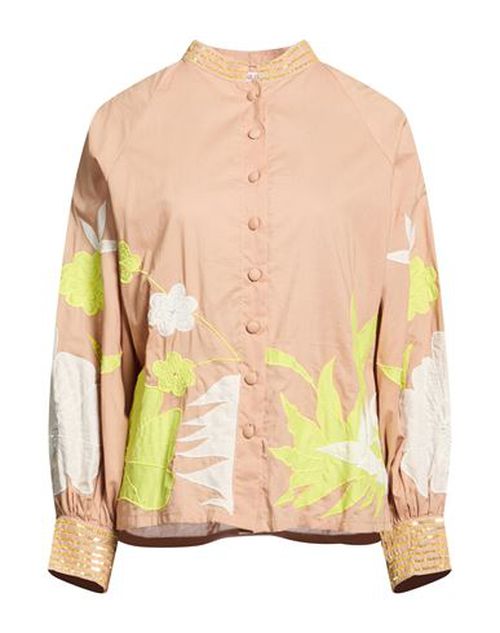 Woman Shirt Camel Size L Textile fibers