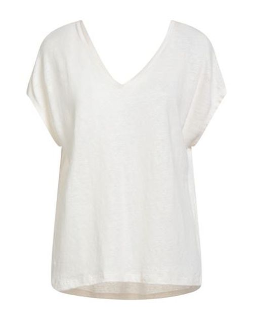 Woman Top Ivory Size 1 Linen, Elastane
