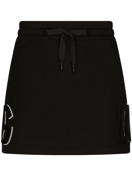 DG logo appliqué mini skirt - Black
