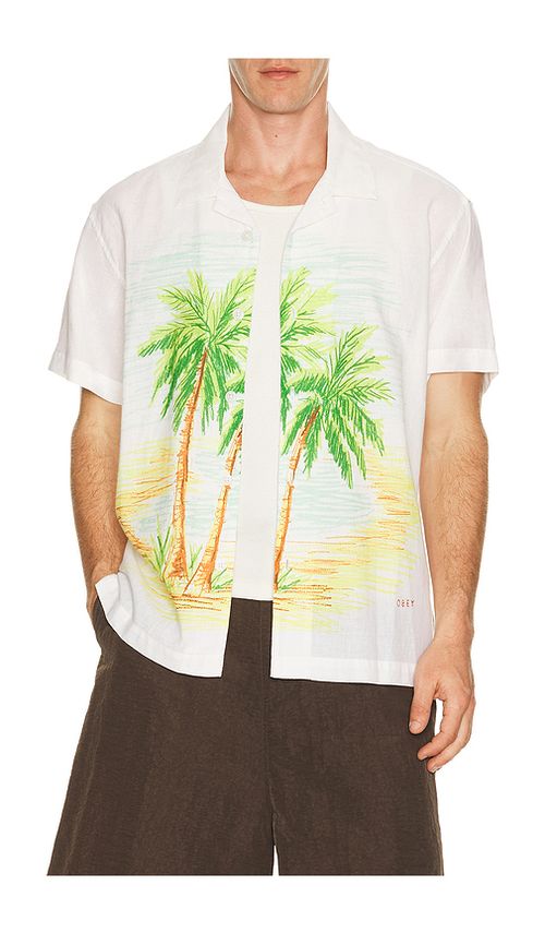Obey Hyde Woven Shirt in White. XL/1X. Also in L
