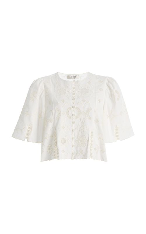Gardener Embroidered Top - Moda Operandi