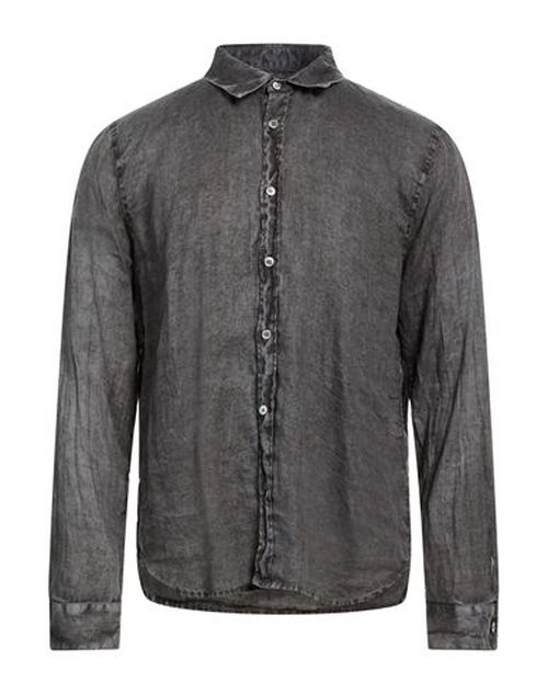 Man Shirt Charcoal Size L Linen