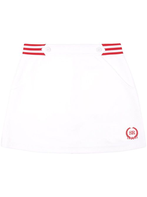 Kelly logo-embroidered skirt - White