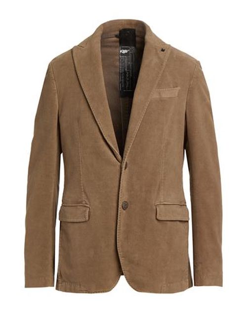 Man Blazer Camel Size 36 Cotton, Elastane