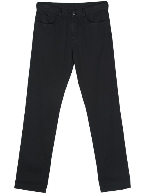 Logo-patch trousers - Blue