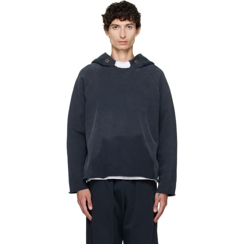 Black Heavyweight Raw Raglan Hoodie