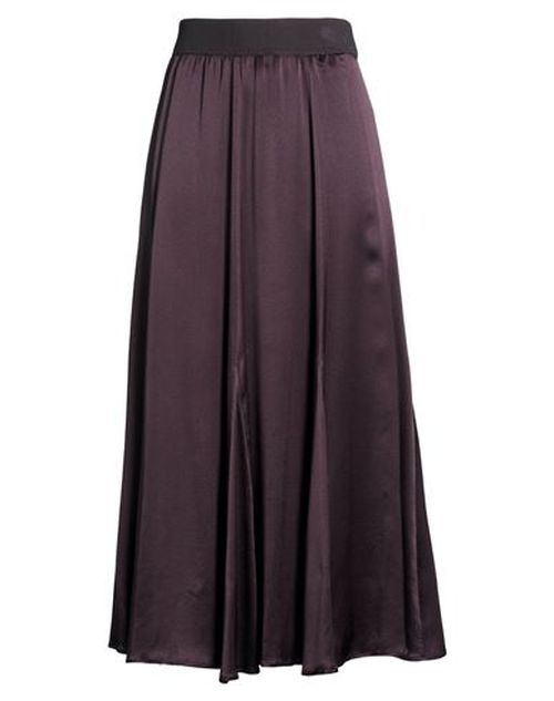 Woman Midi skirt Plum Size 4 Silk