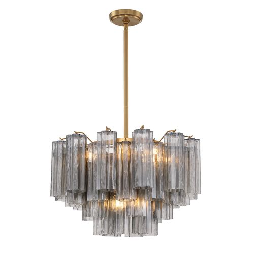 Aged Brass Chandelier from the Addis Collection