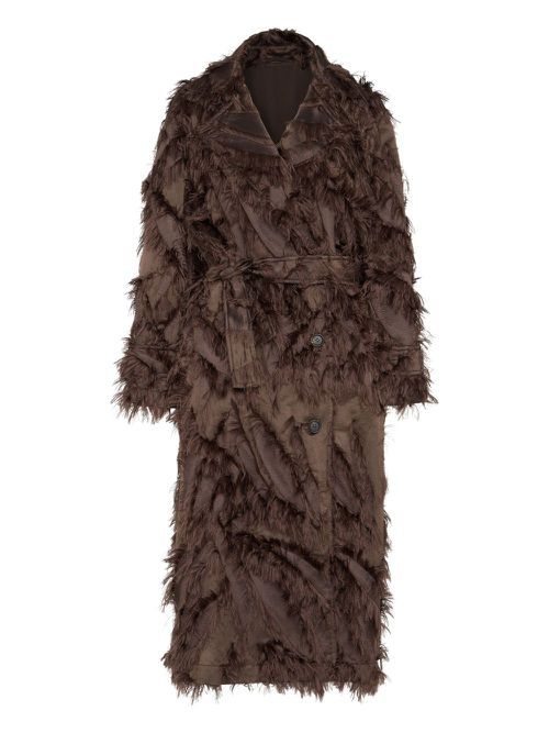 Single-breasted coat - Brown