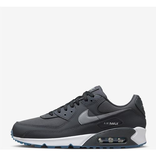 Nike Mens Air Max 90 Men’s Trainers in Anthracite/Industrial Blue/White/Reflect Silver - Grey