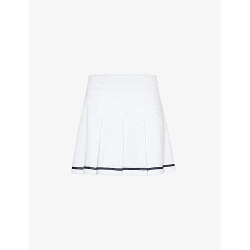 Womens White Clarendon High-rise Stretch-woven Skort